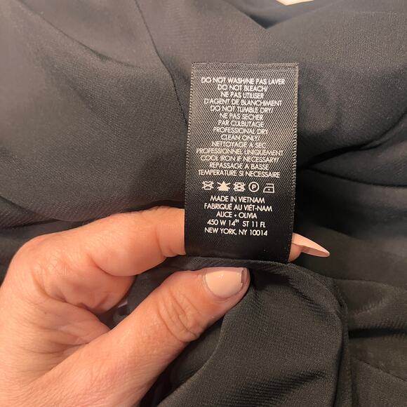 Alice + Olivia Blue Floral Aplique Fonda Crew Sleeveless Fit and Flare Dress 0 - Picture 9 of 14